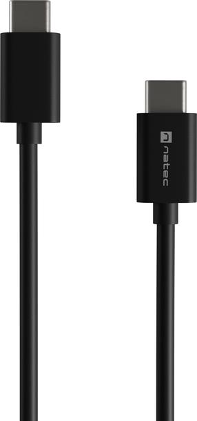 Vads Natec Prati NKA-2146 USB Type-C Vīrietis, USB Type-C Vīrietis, 1 m, melna krās.