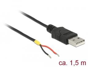 Kabelis Delock 85664 USB 2.0, 1.5 m, juoda sp.