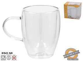  Dubultā stikla krūze Kitchen&GO, caurspīdīga krās., 0.35 l