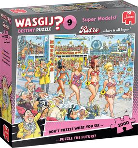 Пазл Jumbo Wasgij: Retro Destiny 9 Super Models 02828, 49 см x 68 см, 1000 шт., многоцветный