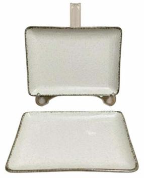 Serviravimo lėkštė Hermia, 24 cm x 7 cm x 2.5 cm, balta sp., porcelianas