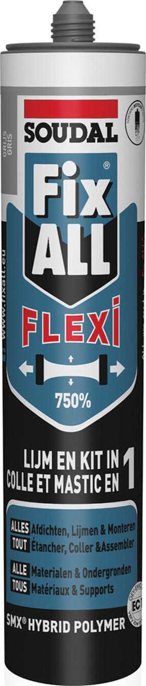 Hermētiķis Soudal MS Fix All Flexi, 0.29 l, pelēka krās.