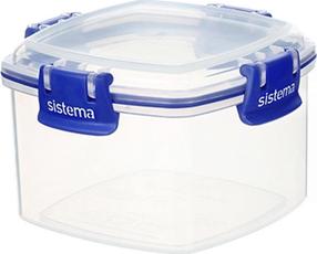 Indelis maistui Sistema Klip It Plus, 0.4 l, 11.1 cm x 11.1 cm, skaidri sp./mėlyna sp.