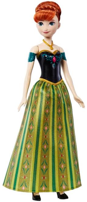 Lelle - pasaku tēls Mattel Frozen Singing Anna HLW56, 29 cm, daudzkrāsaina