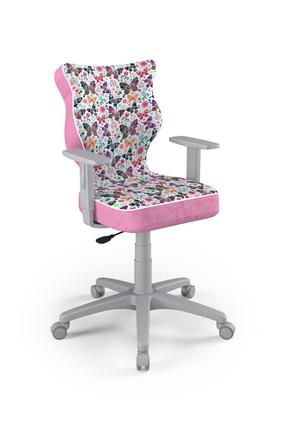 Laste töötool Duo Storia 31, 64 x 64 x 102.5 cm, roosa v./hall v./mitmevärviline