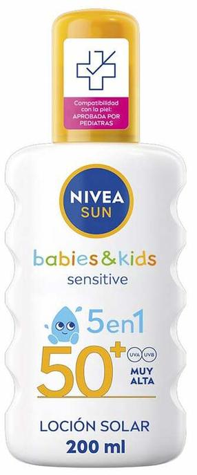 Losjons iedeguma kopšanai ķermenim Nivea Sun Babies & Kids Sensitive SPF50+, 200 ml