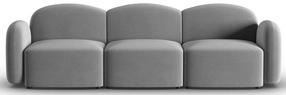 Sofa Micadoni Home Blair MIC_3S_184_F1_BLAIR5, šviesiai pilka sp./lašišinė sp., 272 x 87 cm x 80 cm