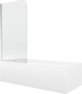 Vonia su sienele, laisvai pastatoma Mexen Vega, 70 cm x 150 cm x 38 cm, stačiakampis, balta sp.