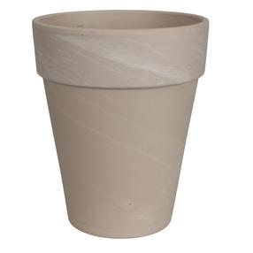 Puķu pods Domoletti Terakota XL T-143-036-17-P, keramika, Ø 17 cm, pelēka krās.