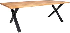 Valgomojo stalas House Nordic Toulon, ąžuolo sp./juoda sp./šviesiai ruda sp., 240 cm x 95 cm x 75 cm