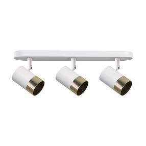 Šviestuvas lubų Candellux Lighting Tobi, GU10, 3 x 15 W, aukso sp./balta sp. / balta sp.