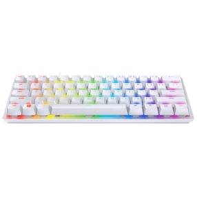 Vadu spēļu tastatūra Razer Huntsman Mini Huntsman Mini Mercury Razer Analog Optical, DE, balta krās.