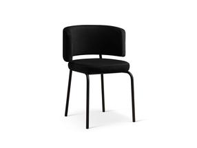 Kėdžių rinkinys Cosmopolitan Design Dora Velvet, matinė, juoda sp., 57 cm x 58 cm x 75 cm, 2 vnt.