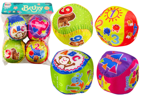 Набор игрушек для малышей, мяч Lean Toys Baby, 10 см, многоцветный, 4 шт.