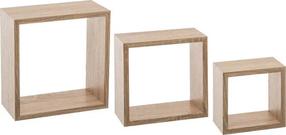 Sieninė lentyna 5five Cube S, rusva sp., 9 cm x 25 cm x 25 cm