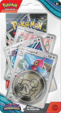 Kortų žaidimas Pokemon Scarlet & Violet Twilight Masquerade Premium Checklane 1-Pack Blister Porygon-Z, EN