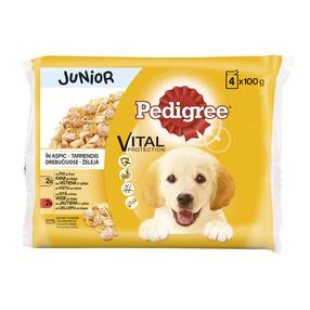 Šlapias šunų maistas Pedigree Junior, jautiena/vištiena, 0.4 kg