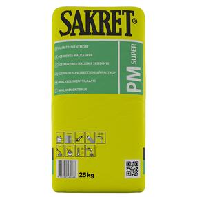 Cementa-kaļķa java Sakret PM Super, izlīdzinošs, pelēka krās., 40 kg