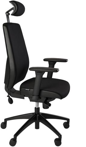 Darba krēsls Sun-Flex HB, 45 x 46.5 x 44.5 - 56 cm, melna krās.