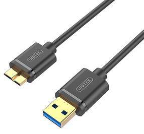 Laidas Unitek, Micro USB/USB 3.0 type A, 100 cm, juoda