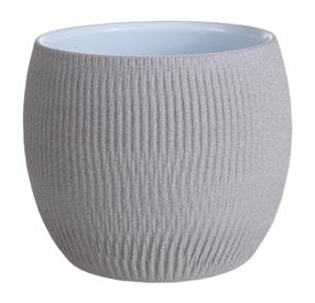 Puķu pods Domoletti 66713/141, keramika, Ø 13 cm, pelēka krās.