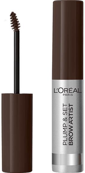 Antakių tušas L’Oréal Paris Plump & Set, 4.9 ml, tamsiai ruda sp. 108 dark brunette