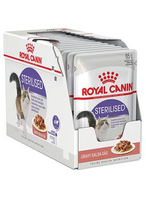 Šlapias kačių maistas Royal Canin Sterilised Gravy, vištiena, 0.085 kg x 12 vnt.