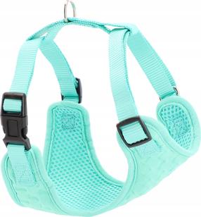 Regulējamas krūšu siksnas Dingo Harness, zaļa krās./gaiši zila krās., 490 - 690 mm