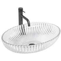 Vonios praustuvas Rea Nicole, stiklas, 51 cm x 34.5 cm x 15 cm, skaidri sp.