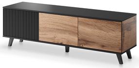 TV staliukas Random RTV-1, ąžuolo sp./juoda sp., 150 cm x 40 cm x 47 cm
