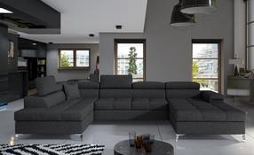 Kampinė sofa Eduardo Inari 96, pilka sp., kairinė, 345 x 202 cm x 90 cm