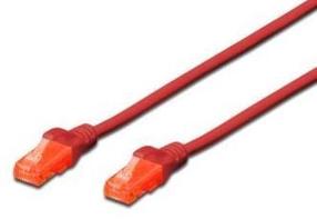 Laidas Digitus Premium CAT 6 UTP RJ-45 8P8C, RJ-45 8P8C, 1 m, raudona sp.