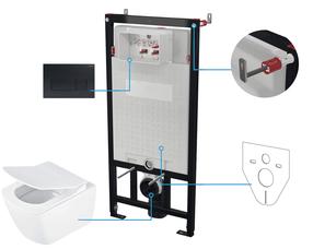 Pakabinamojo unitazo komplektas įleistinis potinkinis Deante Anemon 6in1, 12.5 cm x 51 cm