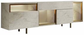 TV-kapp Kalune Design Norm, kuld v./travertine v., 32 cm x 180 cm x 55 cm