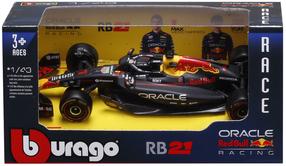  Игрушечная гоночная машина Bburago Red Bull Oracle Racing RB21 (2025 18-38233, 1:43, черный цв./красный цв./желтый цв.
