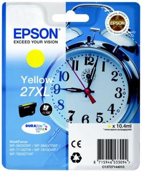 Rašalinio spausdintuvo kasetė Epson No.27XL, geltona sp.