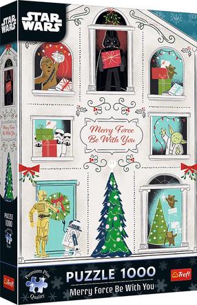 Dėlionė Trefl Star Wars Merry Force Be With You 12087, 68.3 cm x 48 cm, 1000 vnt., įvairių spalvų