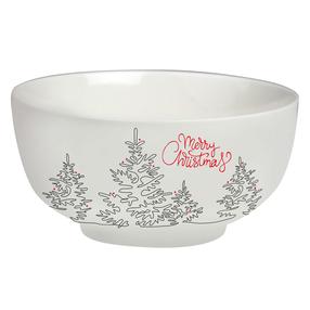 Kalėdinis dubuo Ambition Line Art, balta sp./juoda sp./raudona sp., 14 cm, 0.57 l