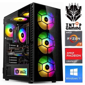 Стационарный компьютер Intop RM93343 AMD Ryzen 7 5700X, DDR4 16 GB, SSD 250 GB, AMD Radeon RX 9060 XT 16 GB GDDR6, Windows 11 Pro
