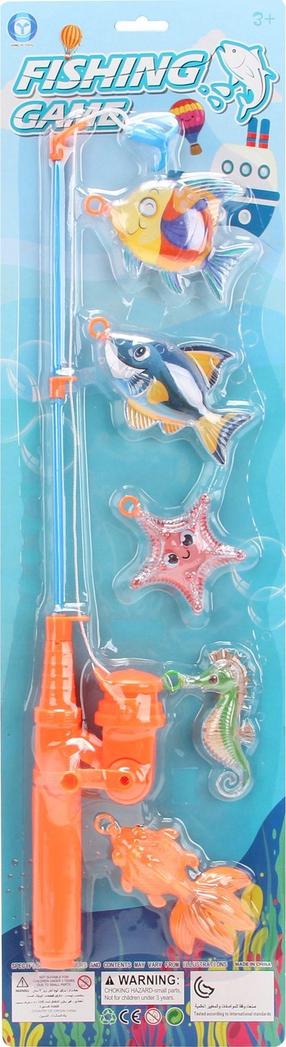 Magnētiskā spēle, makšķerēšana Lean Toys, oranža krās./daudzkrāsaina