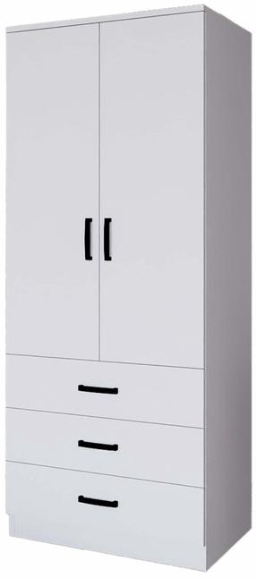 Spinta Kalune Design Easy, juoda sp./balta matinė sp., 47 cm x 60 cm x 174.8 cm