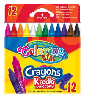 Kreidelės, vaškinės Colorino 13314PTR, 12 vnt.