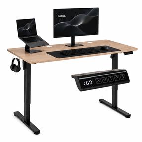 Компьютерный стол регулируемая высота ModernHome JSD-C5-1-15, 140 см x 60 см, 72 - 118 см, светлый дуб цв.