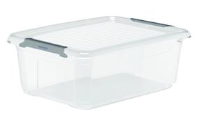 Daiktadėžė su dangčiu Keeeper Leonie, 11.4 l, skaidri sp., 37.5 x 28.5 x 16 cm