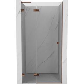 Dušo durys Mexen Lunar L Left, 110 cm x 200 cm, rausvojo aukso sp./grūdintas