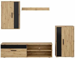 Dzīvojamās istabas mēbeļu komplekts Benson, iekštelpu, artisan oak krās.