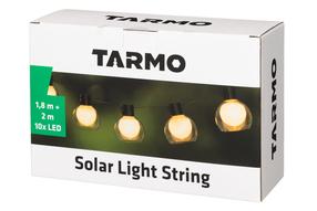 Spuldzīšu virtenes Tarmo Dome, 1.8 m, silti balta krās., 10 LED, Balta krās./Melna krās.