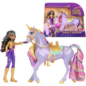 Figūrėlių rinkinys, su priedais Spin Master Unicorn Academy Sophia And Unicorn Wildstar, 2 vnt., geltona sp./violetinė sp.