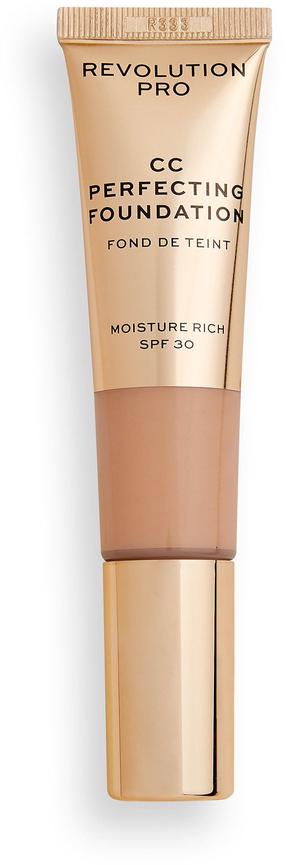 Šķidrā grima bāze Makeup Revolution London Pro CC Perfecting, SPF 30, gaiši brūna krās., f3, 26 ml