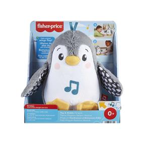 Lavinimo žaislas, pingvinas Mattel Fisher Price Flap & Wobble, 23.5 cm, balta sp./pilka sp.